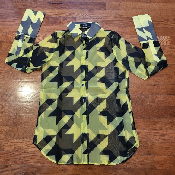 Pantora Women's LaTisha Organza Button Up - XS - Picture 4 of 10